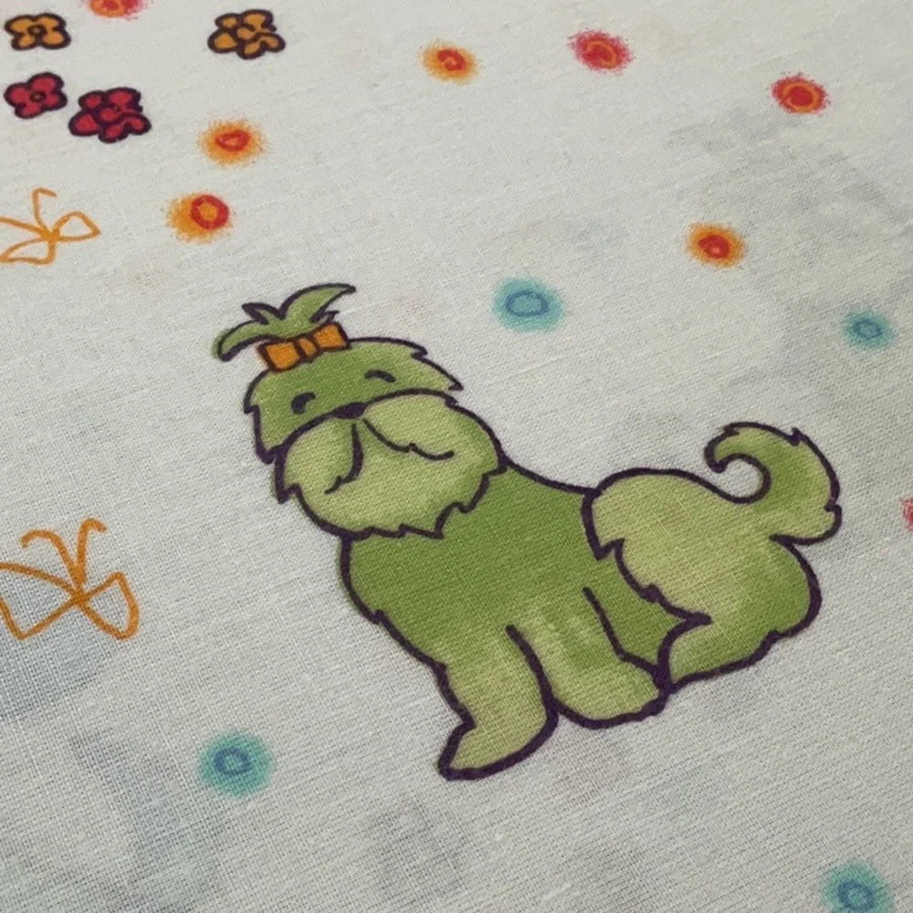 Cats and dogs shower curtain. Cotton poly blend.